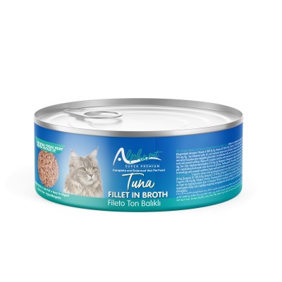 Alphapet Super Premium Κονσέρβα 70γρ για Ενήλικες Γάτες Φιλέτο Τόνου σε Ζωμό