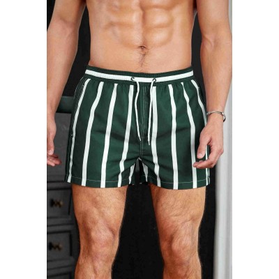 Αngelsin ανδρικό Basic μαγιό με ριγέ πράσινο χρώμα 1 τεμ MS3410 Αngelsin ανδρικό Basic μαγιό με ριγέ πράσινο χρώμα 1 τεμ MS3410