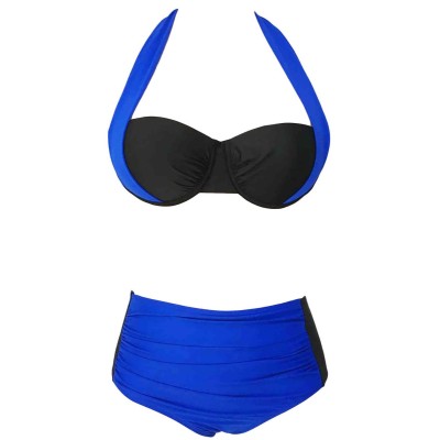 Angelsin γυναικείο σετ μαγιό μπικίνι σε εκπληκτικό σχέδιο Μπλε 1 σετ
