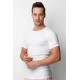 Ανδρικό φανελάκι κοντομάνικο slim fit t-shirt 100% βαμβάκι Λευκό 1 τεμ