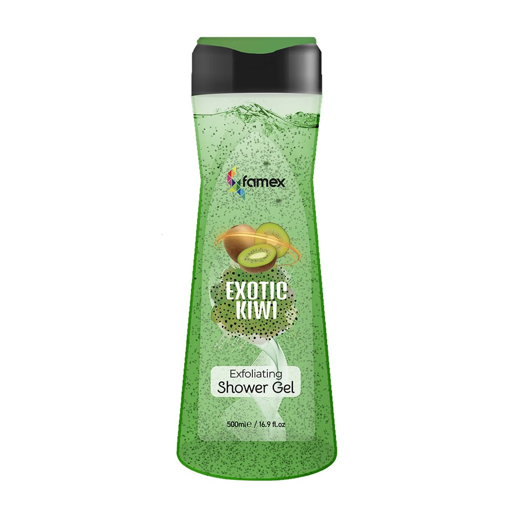 Famex Αφρόλουτρο Gel Απολέπισης με άρωμα Exotic Kiwi 500 ml