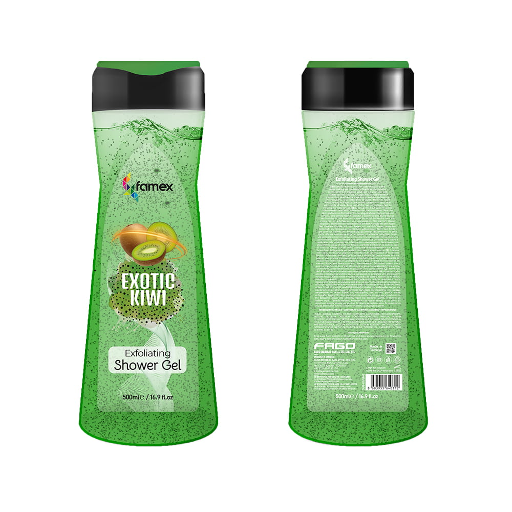 Famex Αφρόλουτρο Gel Απολέπισης με άρωμα Exotic Kiwi 500 ml