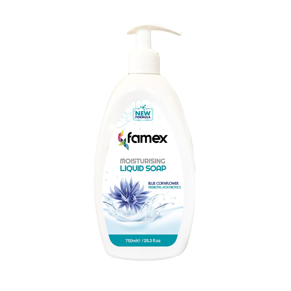 Famex Ενυδατικό Υγρό Κρεμοσάπουνο Blue Cornflower με Άρωμα Μπλε Ηλίανθος 750ml