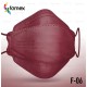 Famex FFP2 Masks 3D Extra Comfort Fish Style Μάσκα Προστασίας σε Μπορντό χρώμα 10τμχ