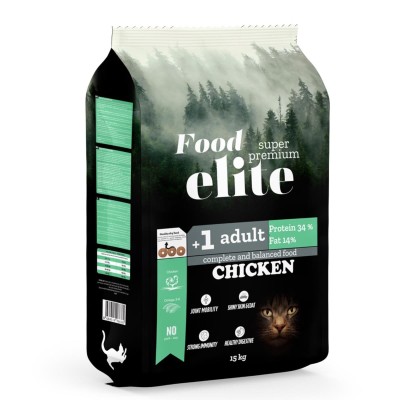 Food Elite Super Premium 15kg Ξηρά Τροφή για Ενήλικες Γάτες με Κοτόπουλο Food Elite Super Premium 15kg Ξηρά Τροφή για Ενήλικες Γάτες με Κοτόπουλο