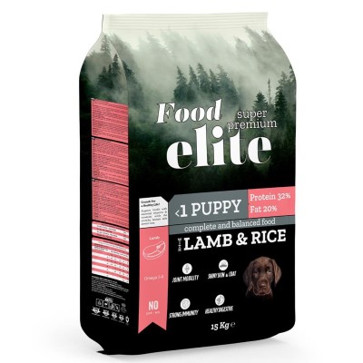 Food Elite Super Premium (32 protein 20 fat) 15kg Ξηρά Τροφή για Κουτάβια με Αρνί & Ρύζι Food Elite Super Premium (32 protein 20 fat) 15kg Ξηρά Τροφή για Κουτάβια με Αρνί & Ρύζι