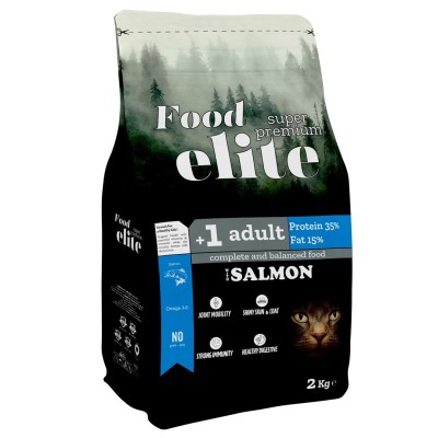 Food Elite Super Premium 2kg Ξηρά Τροφή για Ενήλικες Γάτες με Σολομό Food Elite Super Premium 2kg Ξηρά Τροφή για Ενήλικες Γάτες με Σολομό