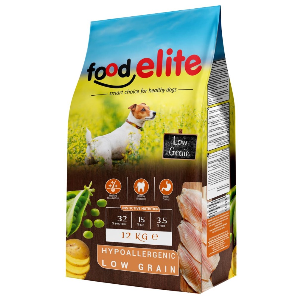 Food Elite Low Grain (32 protein 15 fat) 12kg Ξηρά Τροφή για Ενήλικους Σκύλους με Ψάρι & Κοτόπουλο