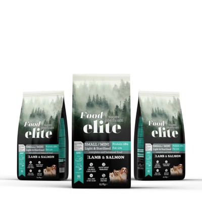 Food Elite (28 protein 11 fat) 15kg Ξηρά Τροφή για Μίνι Ενήλικους Σκύλους με Αρνί & Σολομό