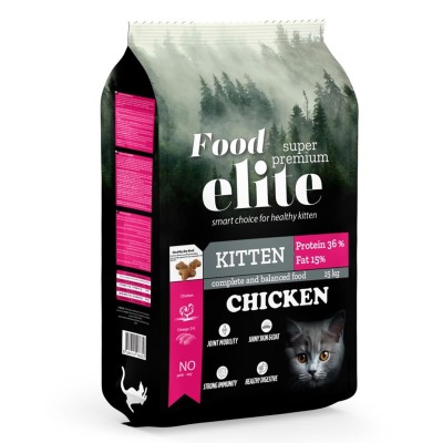 Food Elite Super Premium 15kg Ξηρά Τροφή για Γατάκια με Κοτόπουλο Food Elite Super Premium 15kg Ξηρά Τροφή για Γατάκια με Κοτόπουλο