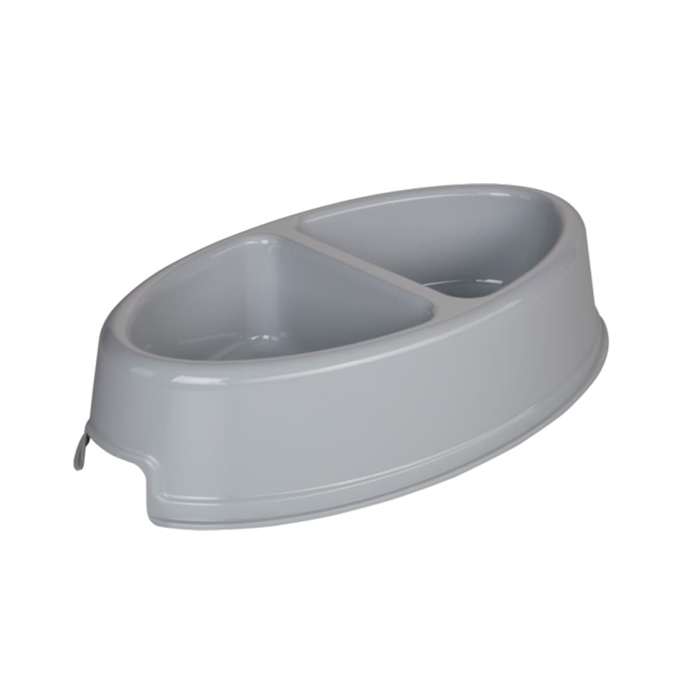 Joypet Πλαστικό Ellipse Διπλό Μπολ Φαγητού & Νερού για  Σκύλο & Γάτα 1LT (Διάφορα Χρώματα)