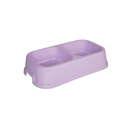 Joypet Πλαστικό Square Διπλό Μπολ Φαγητού & Νερού για  Σκύλο & Γάτα 0,6LT (Διάφορα Χρώματα)