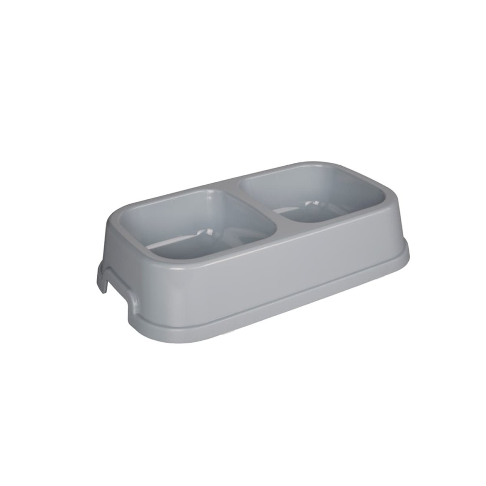 Joypet Πλαστικό Square Διπλό Μπολ Φαγητού & Νερού για  Σκύλο & Γάτα 0,6LT (Διάφορα Χρώματα)