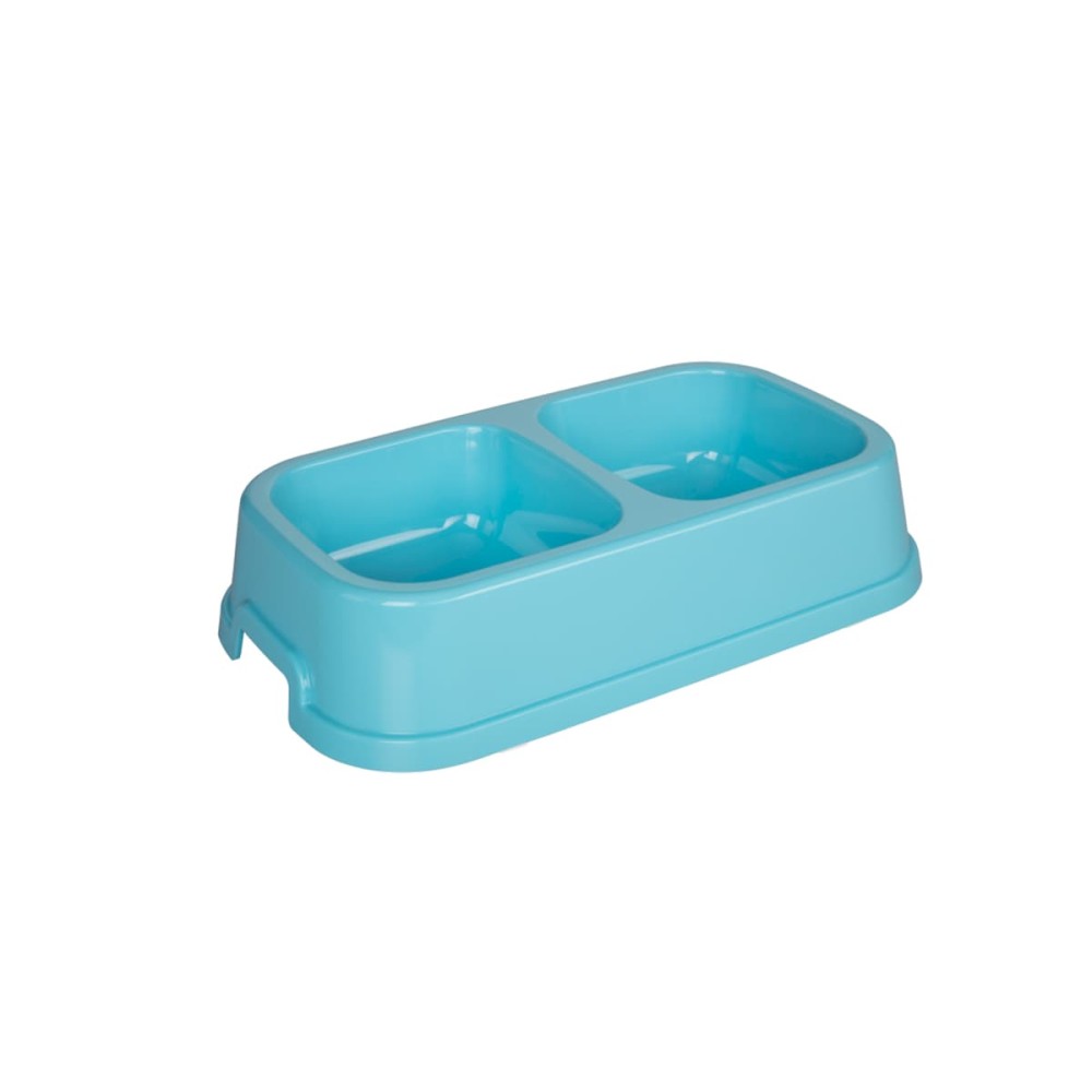 Joypet Πλαστικό Square Διπλό Μπολ Φαγητού & Νερού για  Σκύλο & Γάτα 0,6LT (Διάφορα Χρώματα)