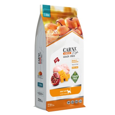 Maya Family Carni Life Pumpkin Grain Free 10kg Ξηρά Τροφή για Ενήλικες Γάτες με Κοτόπουλο και Ρόδι Maya Family Carni Life Pumpkin Grain Free 10kg Ξηρά Τροφή για Ενήλικες Γάτες με Κοτόπουλο και Ρόδι