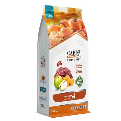 Maya Family Carni Life Pumpkin Grain Free 10kg Ξηρά Τροφή για  Ενήλικες Γάτες  με Ελάφι και Μήλο Maya Family Carni Life Pumpkin Grain Free 10kg Ξηρά Τροφή για  Ενήλικες Γάτες  με Ελάφι και Μήλο