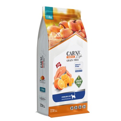 Maya Family Carni Life Pumpkin Grain Free 10kg Ξηρά Τροφή για Στειρωμένες Ενήλικες Γάτες με Σολομό και Πορτοκάλι Maya Family Carni Life Pumpkin Grain Free 10kg Ξηρά Τροφή για Στειρωμένες Ενήλικες Γάτες με Σολομό και Πορτοκάλι