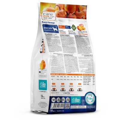 Maya Family Carni Life Pumpkin Grain Free 1.5kg Ξηρά Τροφή για Ενήλικες Γάτες με Ψάρι και Πορτοκάλι Maya Family Carni Life Pumpkin Grain Free 1.5kg Ξηρά Τροφή για Ενήλικες Γάτες με Ψάρι και Πορτοκάλι
