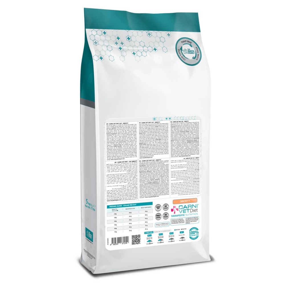 Maya Pet Family Carni Vet Diet Adult Cat Obesity - Πλήρης Ζωοτροφή 5 Kg Maya Pet Family Carni Vet Diet Adult Cat Obesity - Πλήρης Ζωοτροφή 5 Kg