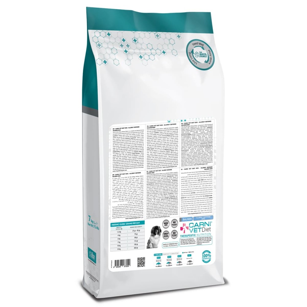 Maya Pet Family Carni Vet Diet Adult Dog Allergy Defence Salmon Mini - Πλήρης Ζωοτροφή 7Kg Maya Pet Family Carni Vet Diet Adult Dog Allergy Defence Salmon Mini - Πλήρης Ζωοτροφή 7Kg