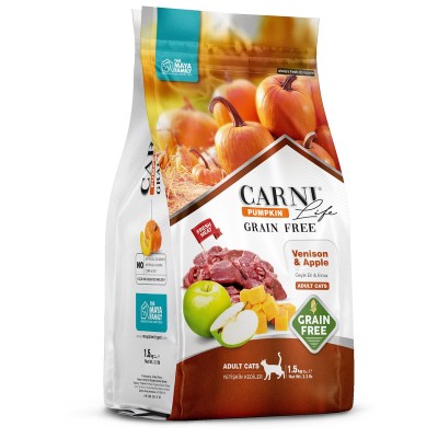 Maya Family Carni Life Pumpkin Grain Free 1.5kg Ξηρά Τροφή για  Ενήλικες Γάτες  με Ελάφι και Μήλο Maya Family Carni Life Pumpkin Grain Free 1.5kg Ξηρά Τροφή για  Ενήλικες Γάτες  με Ελάφι και Μήλο