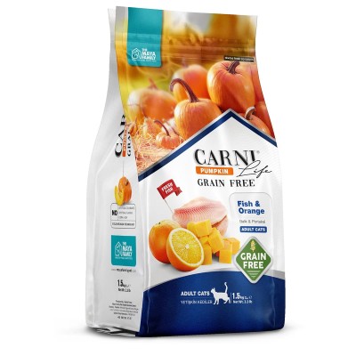 Maya Family Carni Life Pumpkin Grain Free 1.5kg Ξηρά Τροφή για Ενήλικες Γάτες με Ψάρι και Πορτοκάλι Maya Family Carni Life Pumpkin Grain Free 1.5kg Ξηρά Τροφή για Ενήλικες Γάτες με Ψάρι και Πορτοκάλι