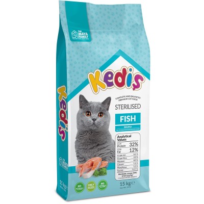 Maya Family Kedis 15kg ξηρά τροφή για στειρωμένες γάτες με ψάρι PHK150007 Maya Family Kedis 15kg ξηρά τροφή για στειρωμένες γάτες με ψάρι PHK150007