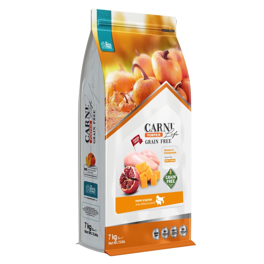 Maya Family Carni Life Pumpkin Grain Free 7kg Ξηρά Τροφή για Κουτάβια με Κοτόπουλο και Ρόδι