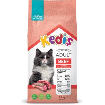 Maya Family Kedis 15kg ξηρά τροφή για ενήλικες γάτες με Μοσχάρι Maya Family Kedis 15kg ξηρά τροφή για ενήλικες γάτες με Μοσχάρι