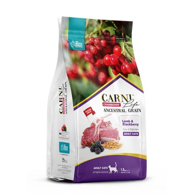 Maya Family Carni Life Cranberry 1.5kg ξηρά τροφή για ενήλικες γάτες με αρνί και μύρτιλο   Maya Family Carni Life Cranberry 1.5kg ξηρά τροφή για ενήλικες γάτες με αρνί και μύρτιλο
