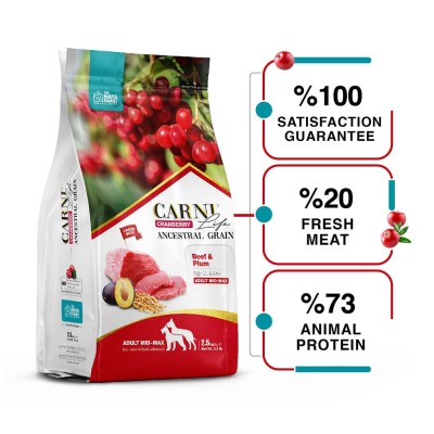 Maya Family Carni Life Cranberry 2,5kg ξηρά τροφή για ενήλικους σκύλους με μοσχάρι και δαμάσκηνο Maya Family Carni Life Cranberry 2,5kg ξηρά τροφή για ενήλικους σκύλους με μοσχάρι και δαμάσκηνο