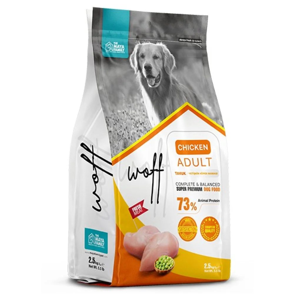 Maya Family Woff 2,5kg ξηρά τροφή για ενήλικους σκύλους με κοτόπουλο Maya Family Woff 2,5kg ξηρά τροφή για ενήλικους σκύλους με κοτόπουλο