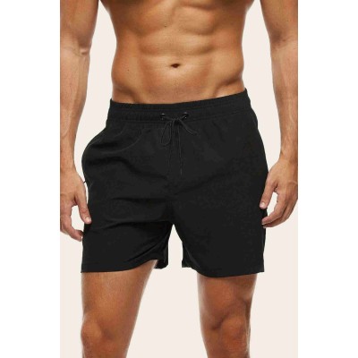 Angelsin Basic Σορτσάκι ανδρικό μαγιό με φερμουάρ στις τσέπες Μαύρο Angelsin Basic Σορτσάκι ανδρικό μαγιό με φερμουάρ στις τσέπες Μαύρο
