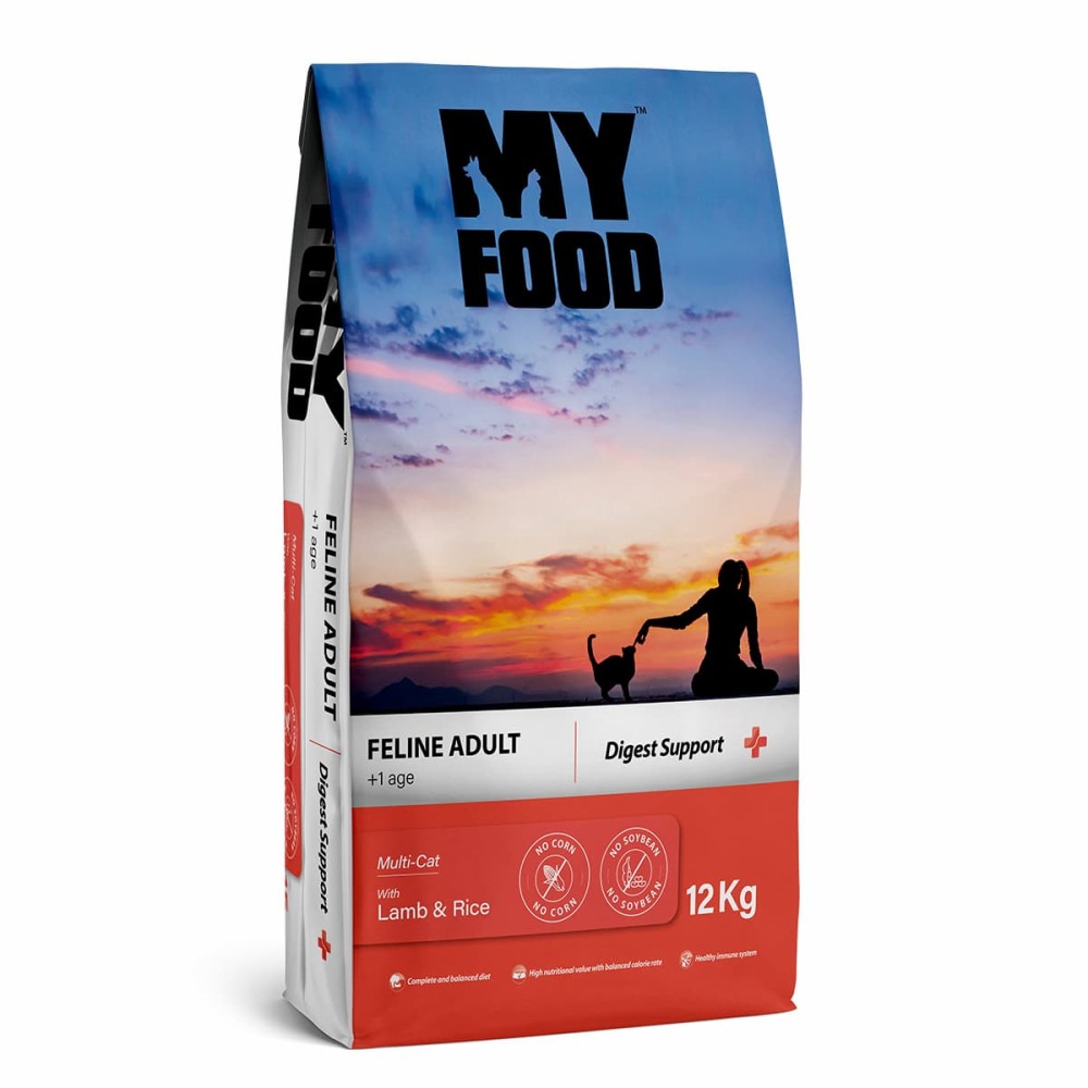 Myfood Digest Support Ξηρά Τροφή για Ενήλικες Γάτες Με Αρνί και Ρύζι 12kg