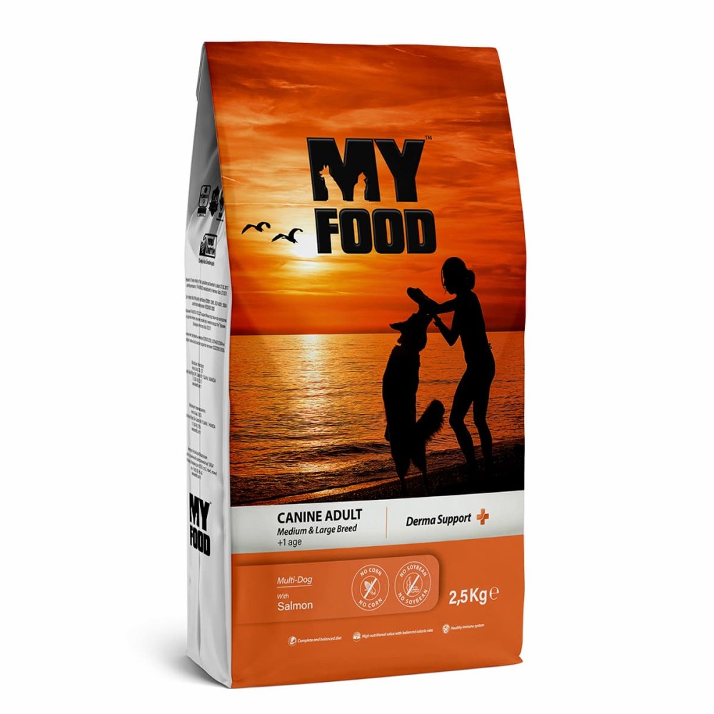 Myfood Derma Support Ξηρά Τροφή για Ενήλικους Σκύλους Με Σολομό 2.5kg