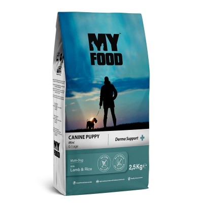 Myfood Derma Support Ξηρά Τροφή για Μικρόσωμα Κουτάβια Με Αρνί και Ρύζι 2.5kg