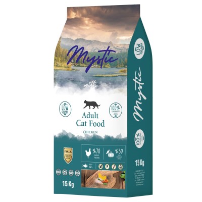Mystic Low Grain 15kg Ξηρά Τροφή για Ενήλικες Γάτες με Κοτόπουλο Mystic Low Grain 15kg Ξηρά Τροφή για Ενήλικες Γάτες με Κοτόπουλο