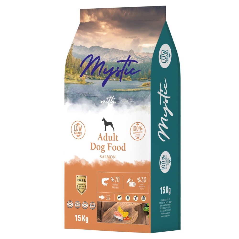 Mystic Low Grain 15kg Ξηρά Τροφή για Ενήλικους Σκύλους με Σολομό