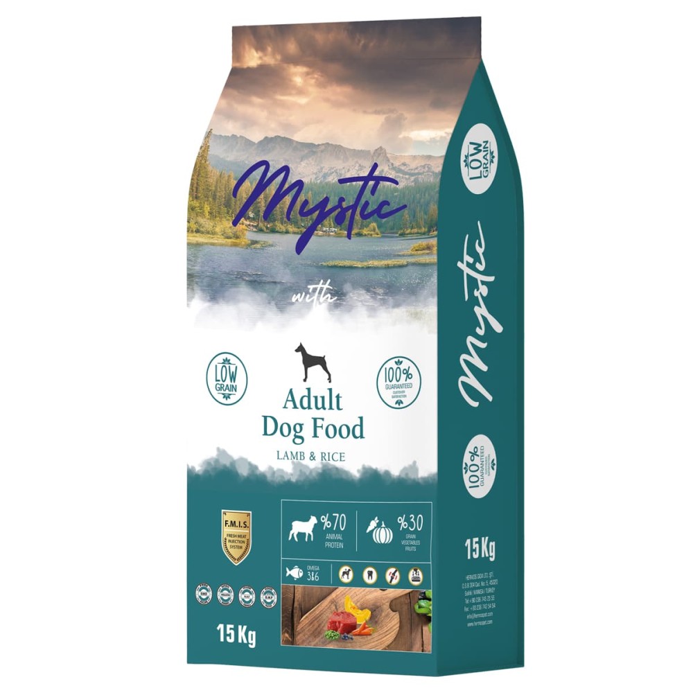 Mystic Low Grain 15kg Ξηρά Τροφή για Ενήλικους Σκύλους με Αρνί και Ρύζι