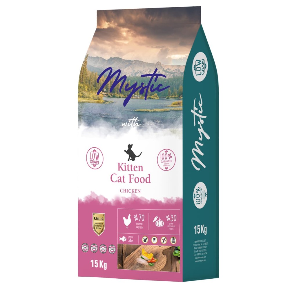 Mystic Low Grain 15kg Ξηρά Τροφή για Γατάκια με Κοτόπουλο