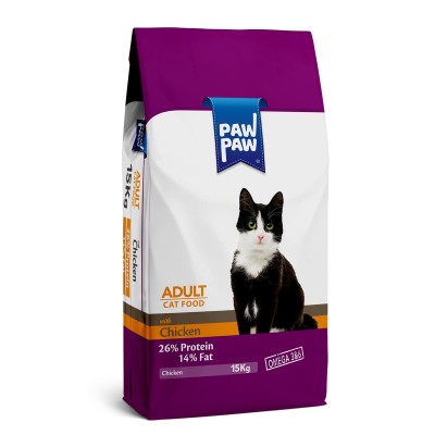 Pawpaw 15kg Ξηρά Τροφή για Ενήλικες Γάτες με Κοτόπουλο Pawpaw 15kg Ξηρά Τροφή για Ενήλικες Γάτες με Κοτόπουλο
