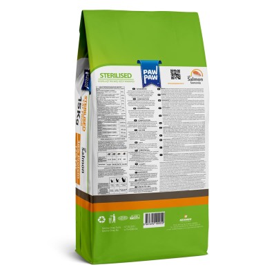 Pawpaw 15kg Ξηρά Τροφή για Στειρωμένες Γάτες με Σολομό Pawpaw 15kg Ξηρά Τροφή για Στειρωμένες Γάτες με Σολομό