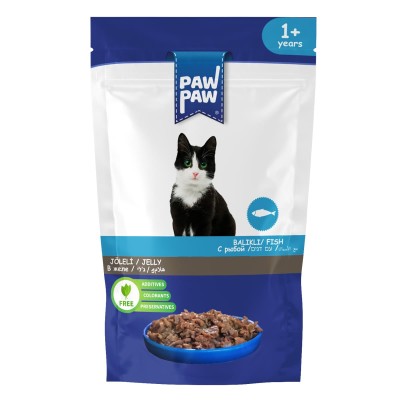Pawpaw Jelly 85gr για Ενήλικες Γάτες με Ψάρι σε Φακελάκι Pawpaw Jelly 85gr για Ενήλικες Γάτες με Ψάρι σε Φακελάκι
