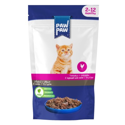 Pawpaw Jelly 85gr για Γατάκια με Κοτόπουλο σε Φακελάκι Pawpaw Jelly 85gr για Γατάκια με Κοτόπουλο σε Φακελάκι