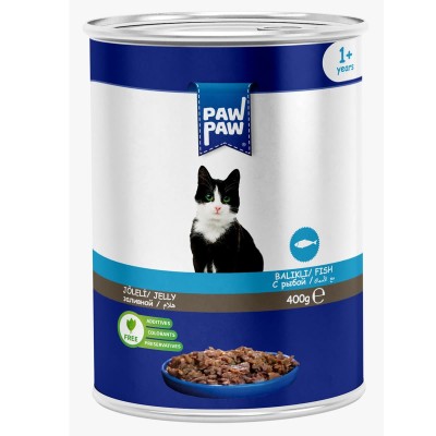 Pawpaw Low Grain 400gr Υγρή Τροφή για Ενήλικες Γάτες με Ψάρι Pawpaw Low Grain 400gr Υγρή Τροφή για Ενήλικες Γάτες με Ψάρι
