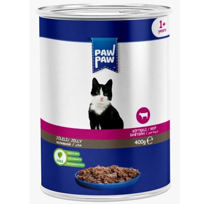 Pawpaw Low Grain 400gr Υγρή Τροφή για Ενήλικες Γάτες με Μοσχάρι Pawpaw Low Grain 400gr Υγρή Τροφή για Ενήλικες Γάτες με Μοσχάρι
