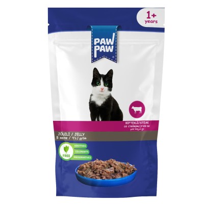 Pawpaw Jelly 85gr για Ενήλικες Γάτες με Μοσχάρι σε Φακελάκι Pawpaw Jelly 85gr για Ενήλικες Γάτες με Μοσχάρι σε Φακελάκι