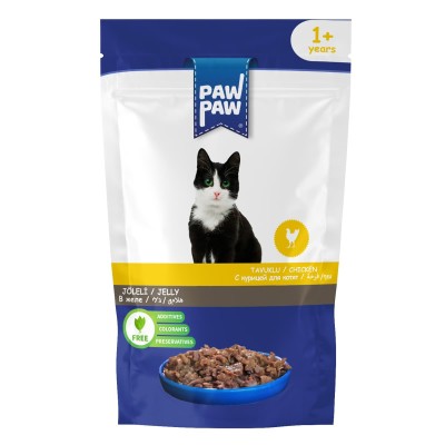 Pawpaw Jelly 85gr για Ενήλικες Γάτες με Κοτόπουλο σε Φακελάκι Pawpaw Jelly 85gr για Ενήλικες Γάτες με Κοτόπουλο σε Φακελάκι