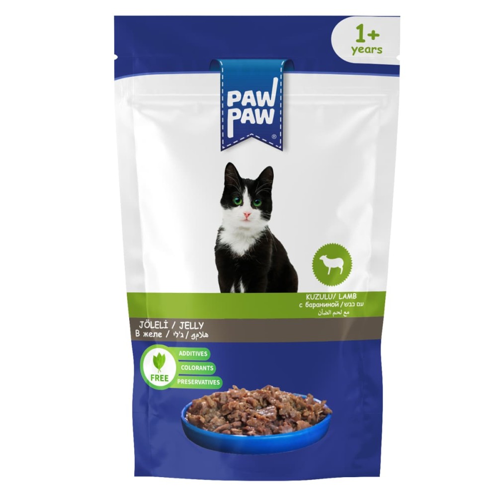 Pawpaw Jelly 85gr για Ενήλικες Γάτες με Αρνί σε Φακελάκι Pawpaw Jelly 85gr για Ενήλικες Γάτες με Αρνί σε Φακελάκι