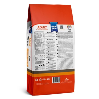 Pawpaw 15kg Ξηρά Τροφή για Ενήλικες Γάτες με Ψάρι Pawpaw 15kg Ξηρά Τροφή για Ενήλικες Γάτες με Ψάρι